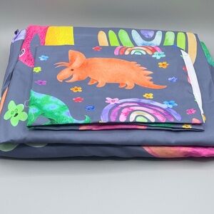 Twin Size Dinosaur Rainbow 3 piece Sheet Set New